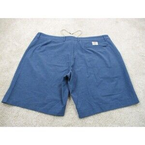 Faherty All Day Shorts Adult 38 Blue Performance Stretch Drawstring Casual Mens